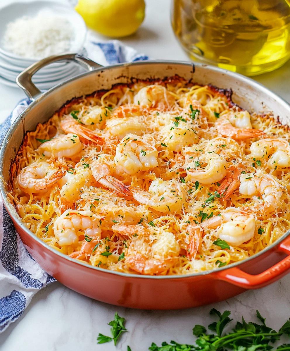 Shrimp Scampi Pasta Bake Recipe