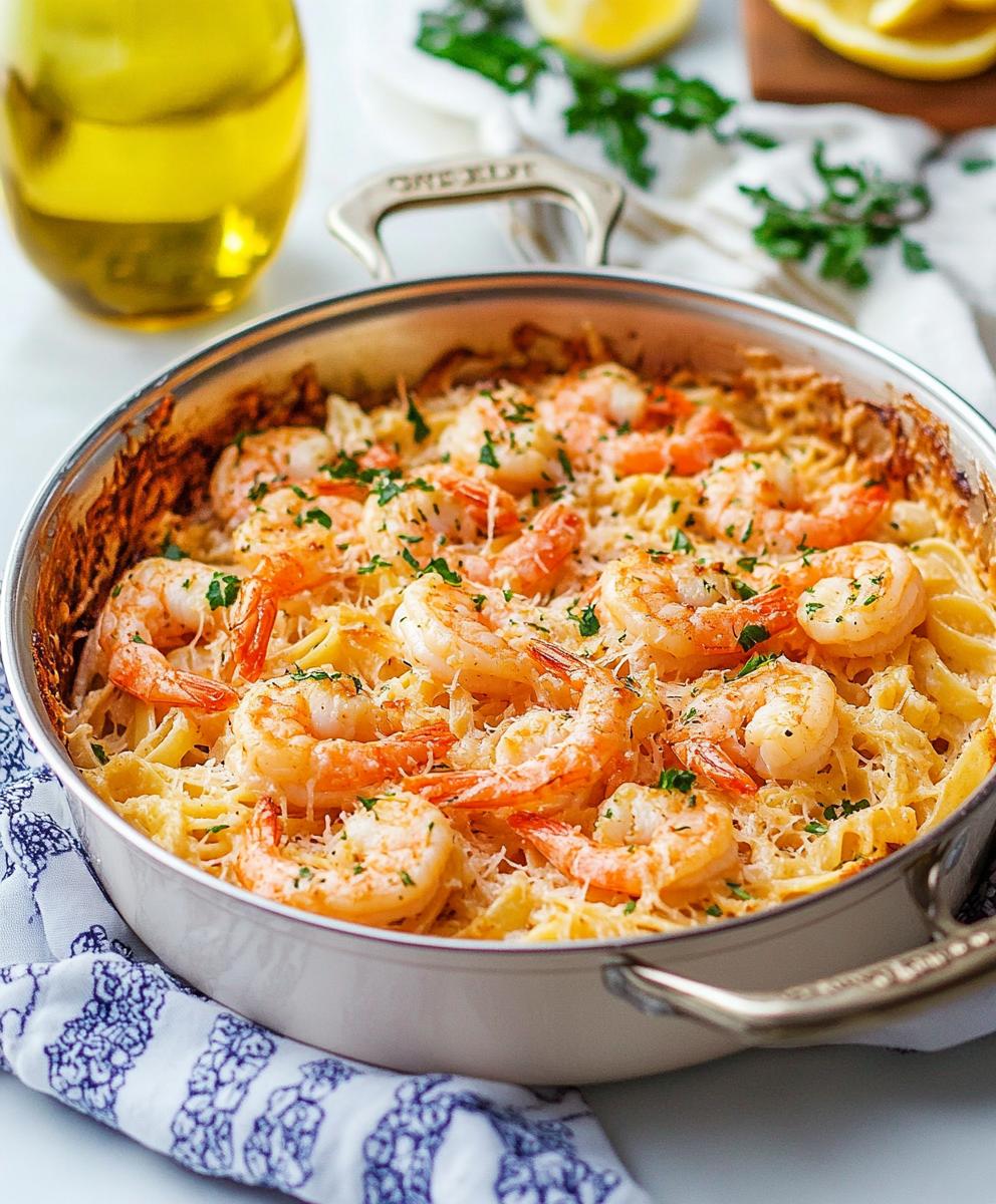 Shrimp Scampi Pasta Bake Recipe
