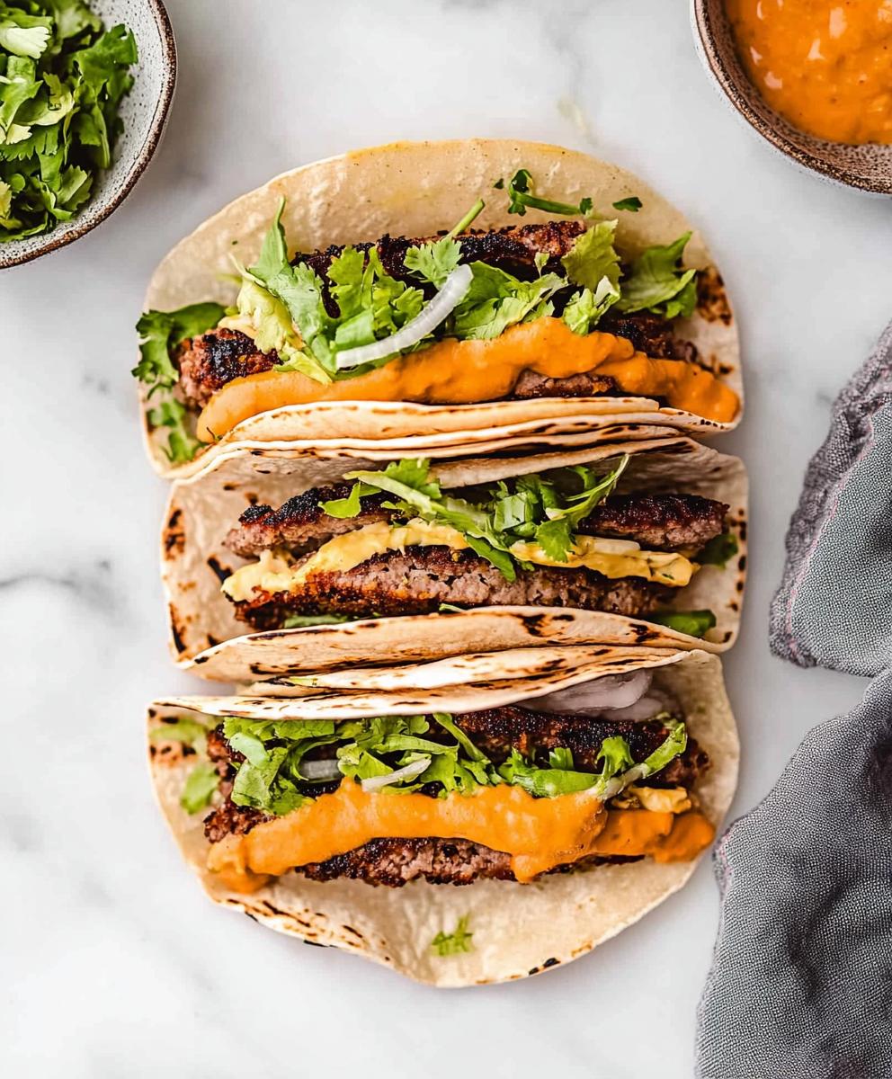 Smash Burger Tacos Recipe