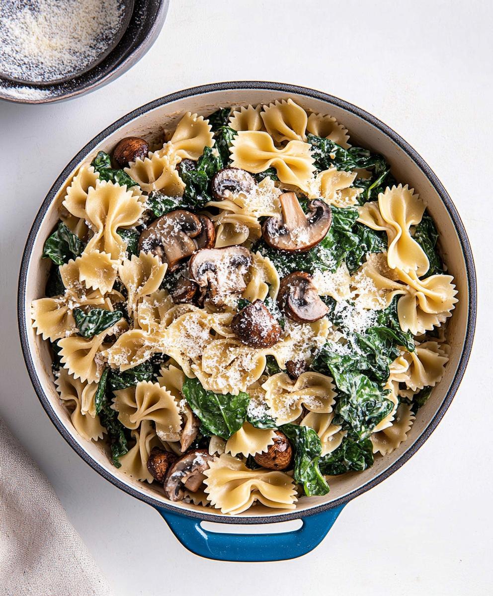 Spinach Mushroom Pasta Recipe