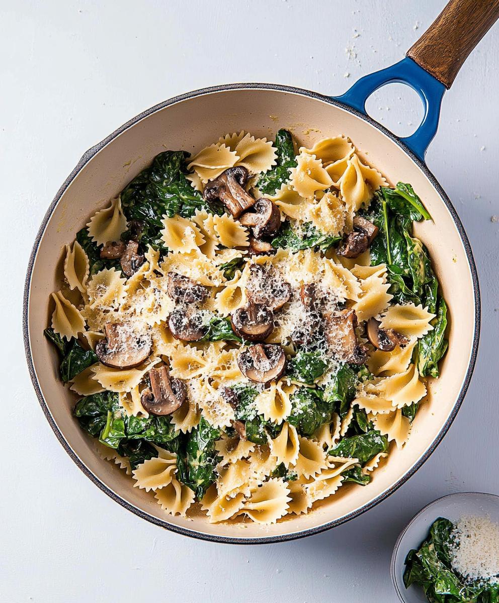 Spinach Mushroom Pasta Recipe