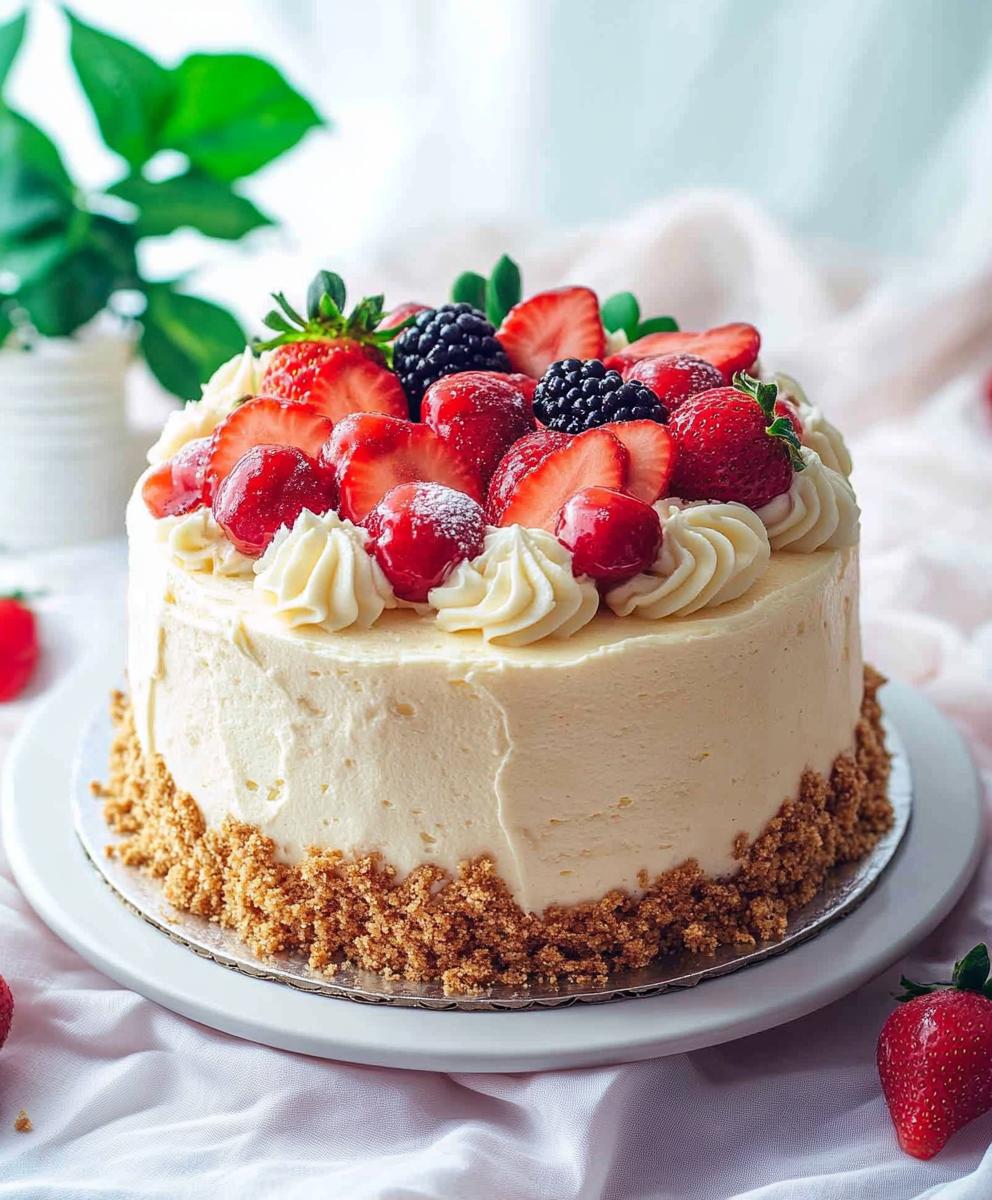 Strawberry Cheesecake Cake Recipe