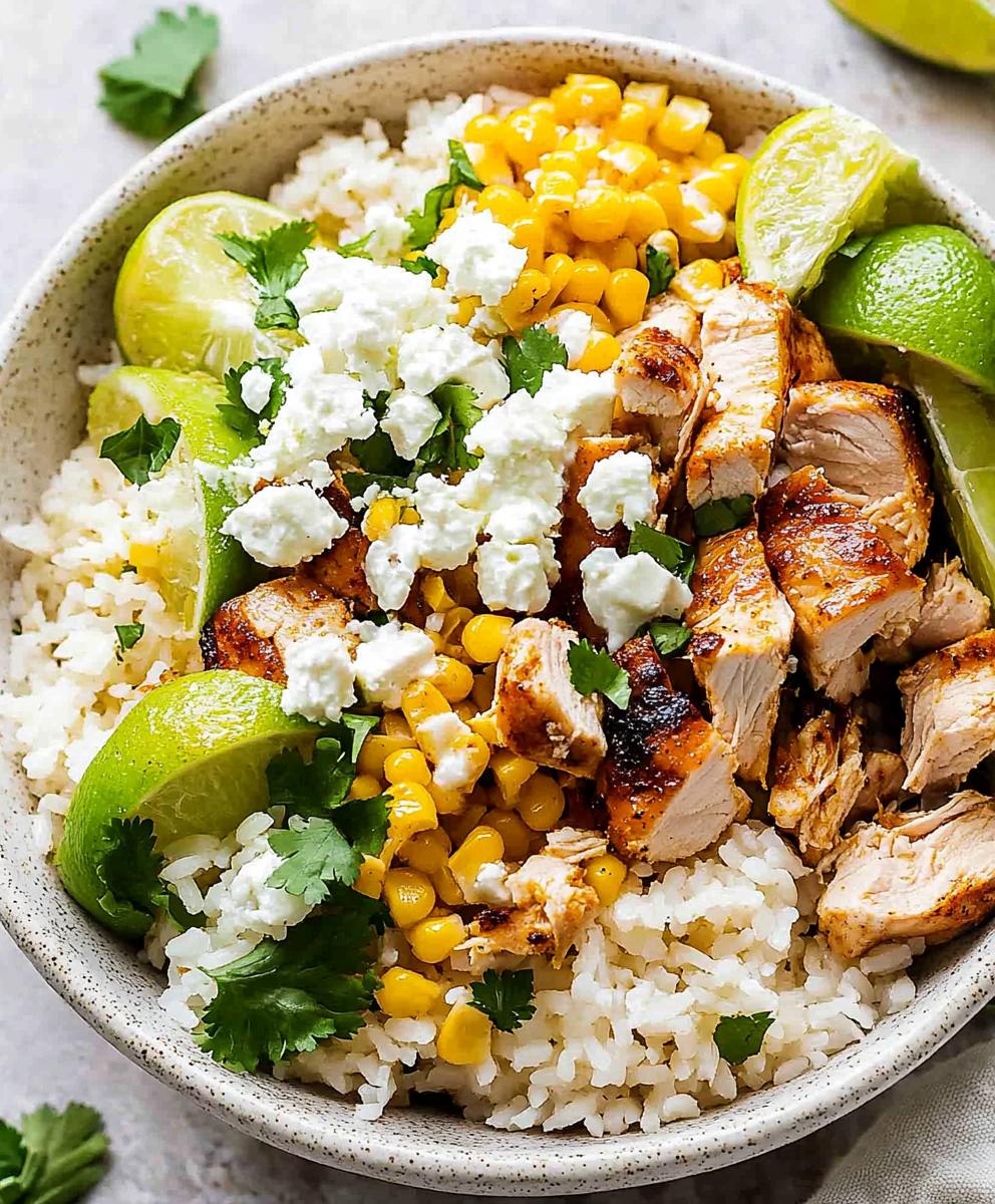 Street Corn Chicken Rice Bowl Recipe