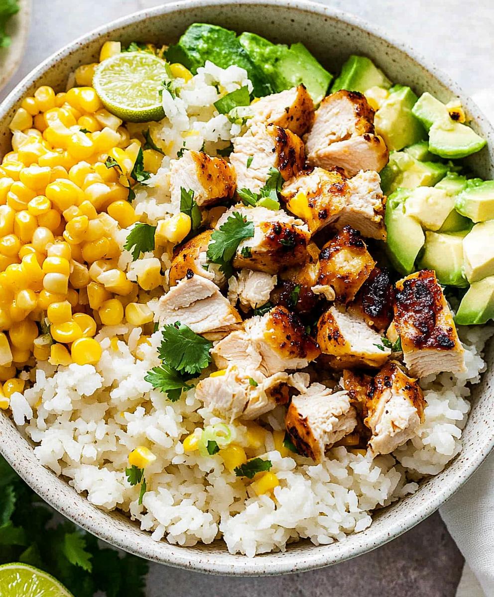 Street Corn Chicken Rice Bowl Recipe