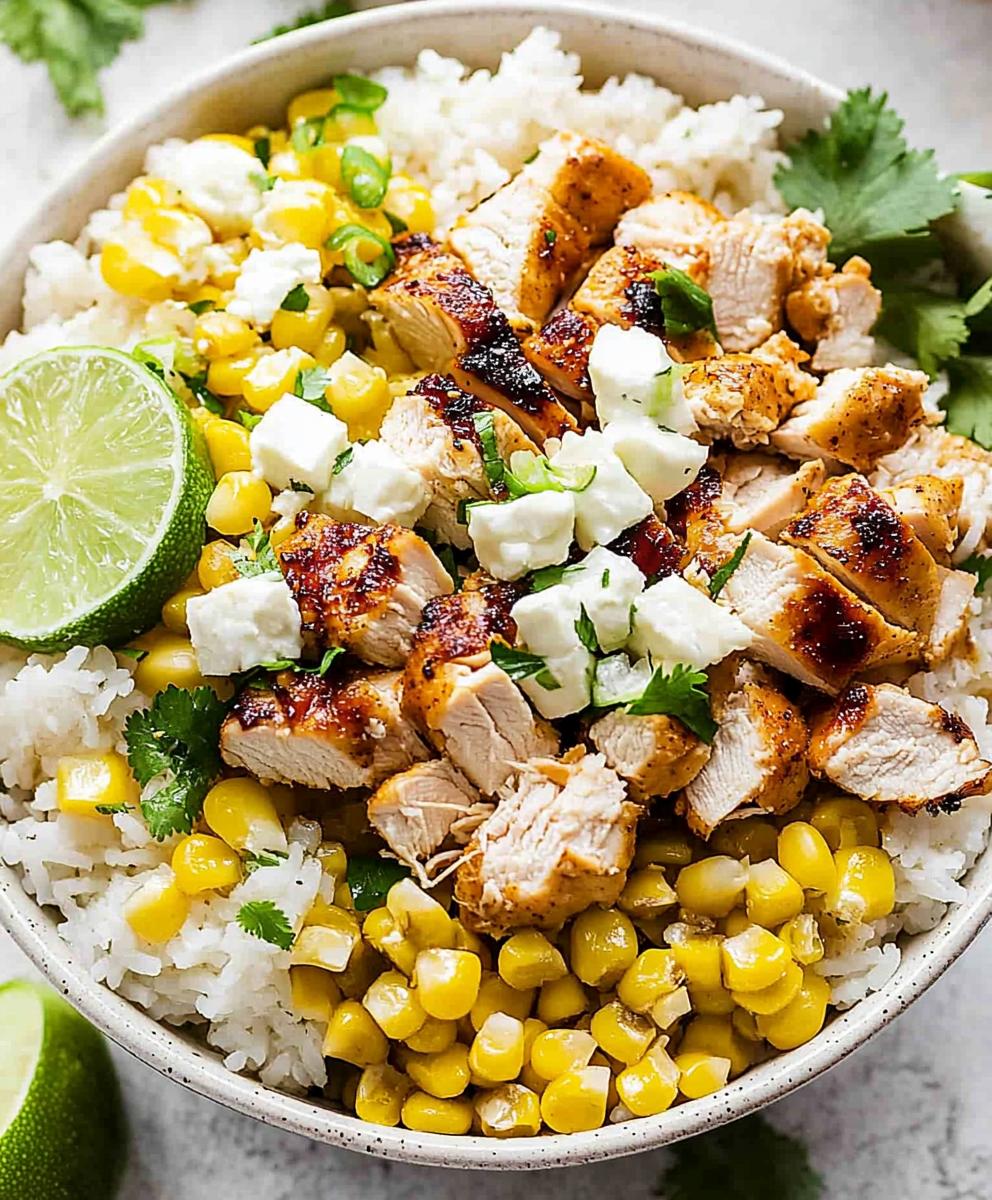 Street Corn Chicken Rice Bowl Recipe