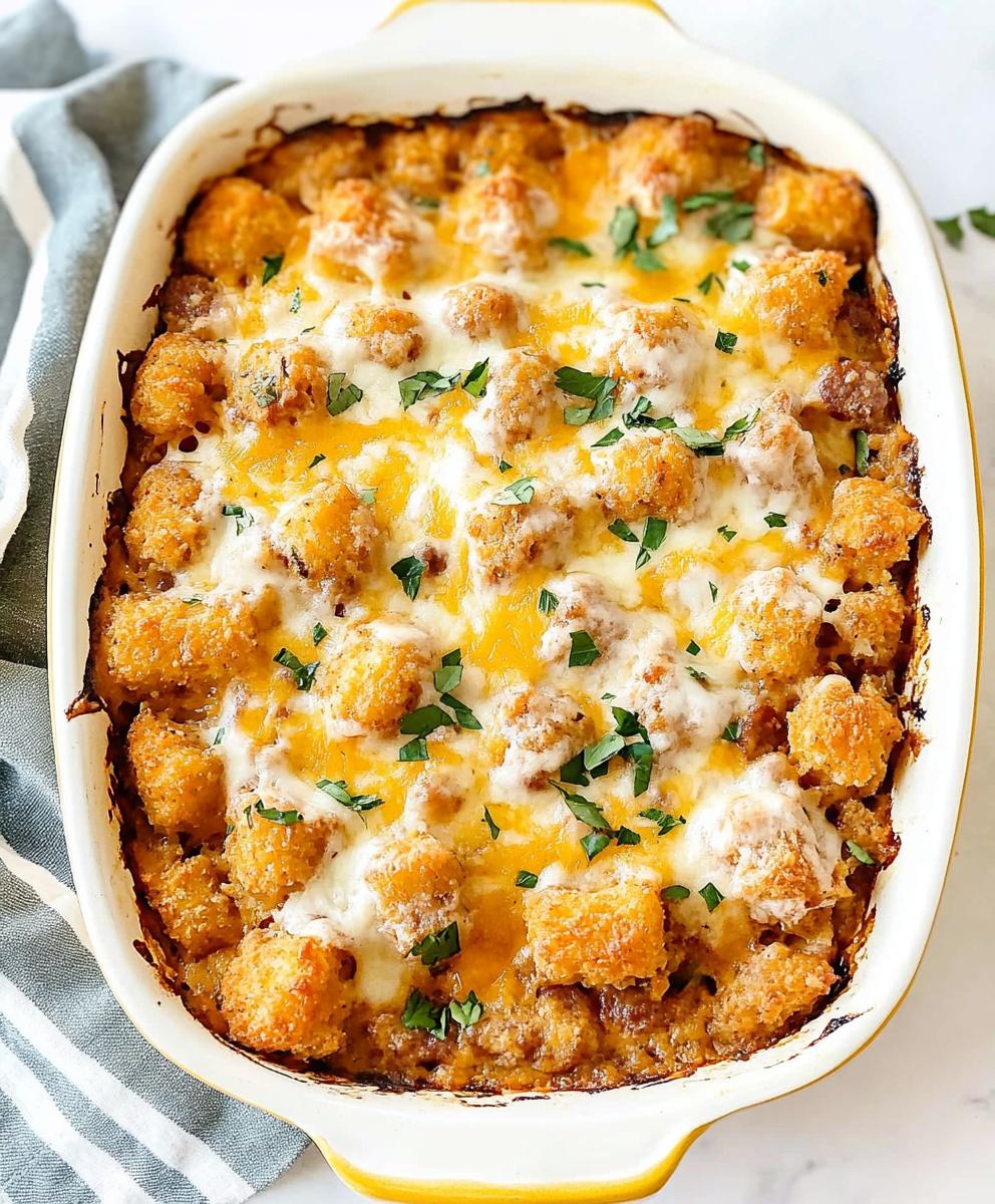 Tater Tot Sausage Breakfast Casserole Recipe