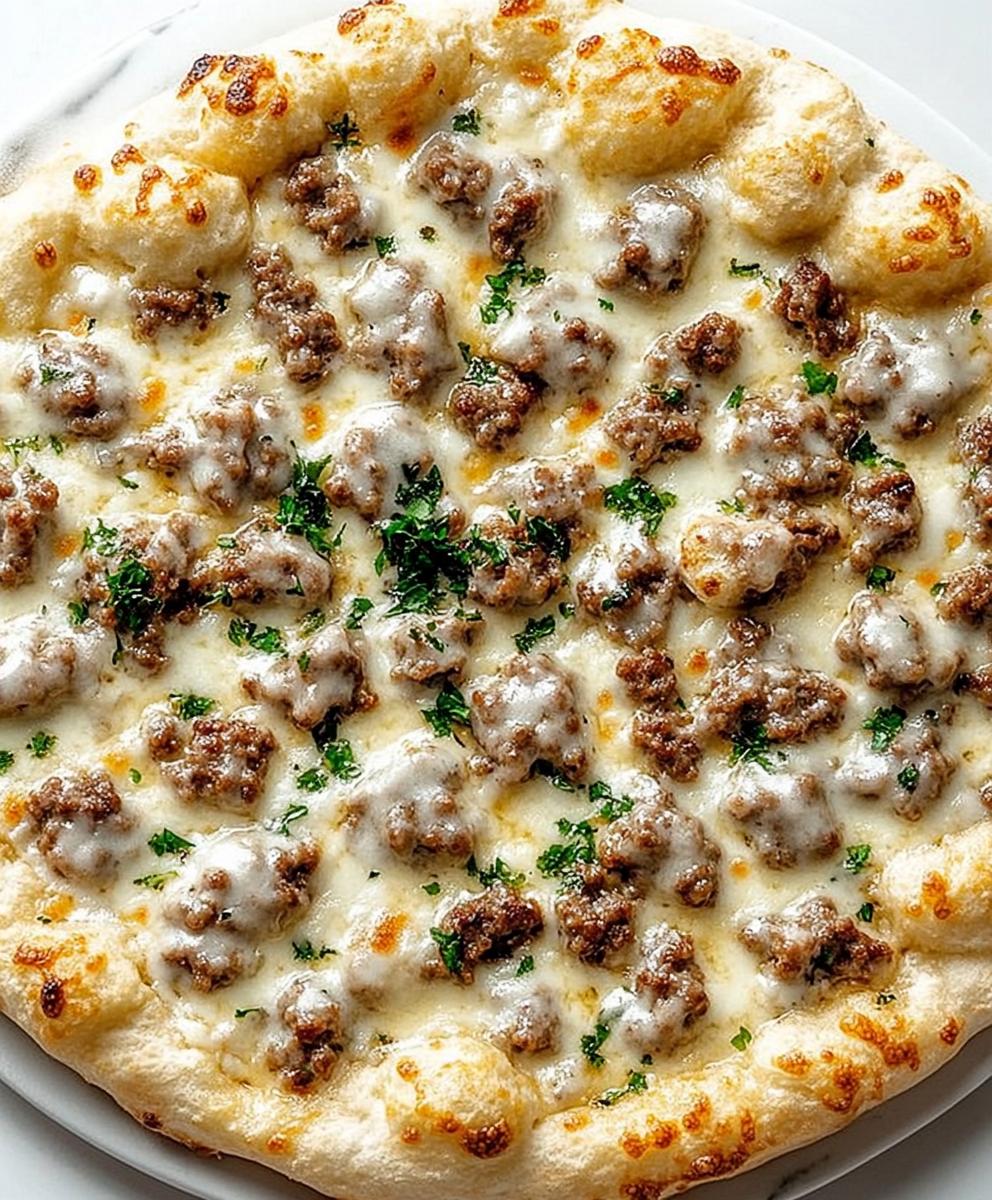 Biscuits And Sausage Gravy Breakfast Pizza Recipe