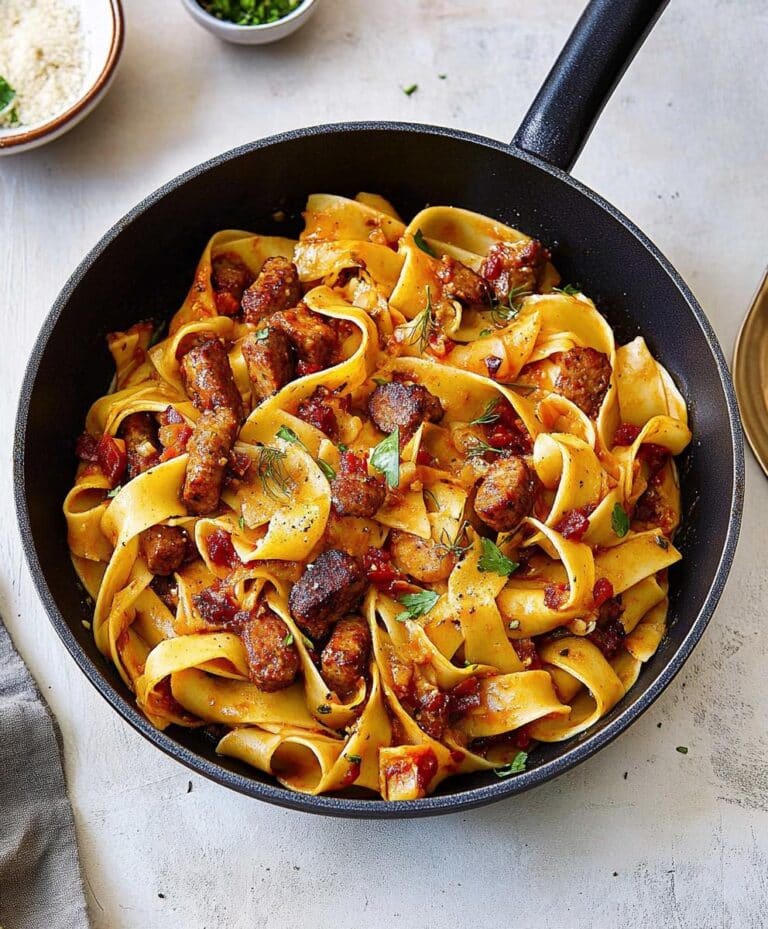 Creamy Calabrian Chili Pappardelle With Sausage & Fennel Recipe