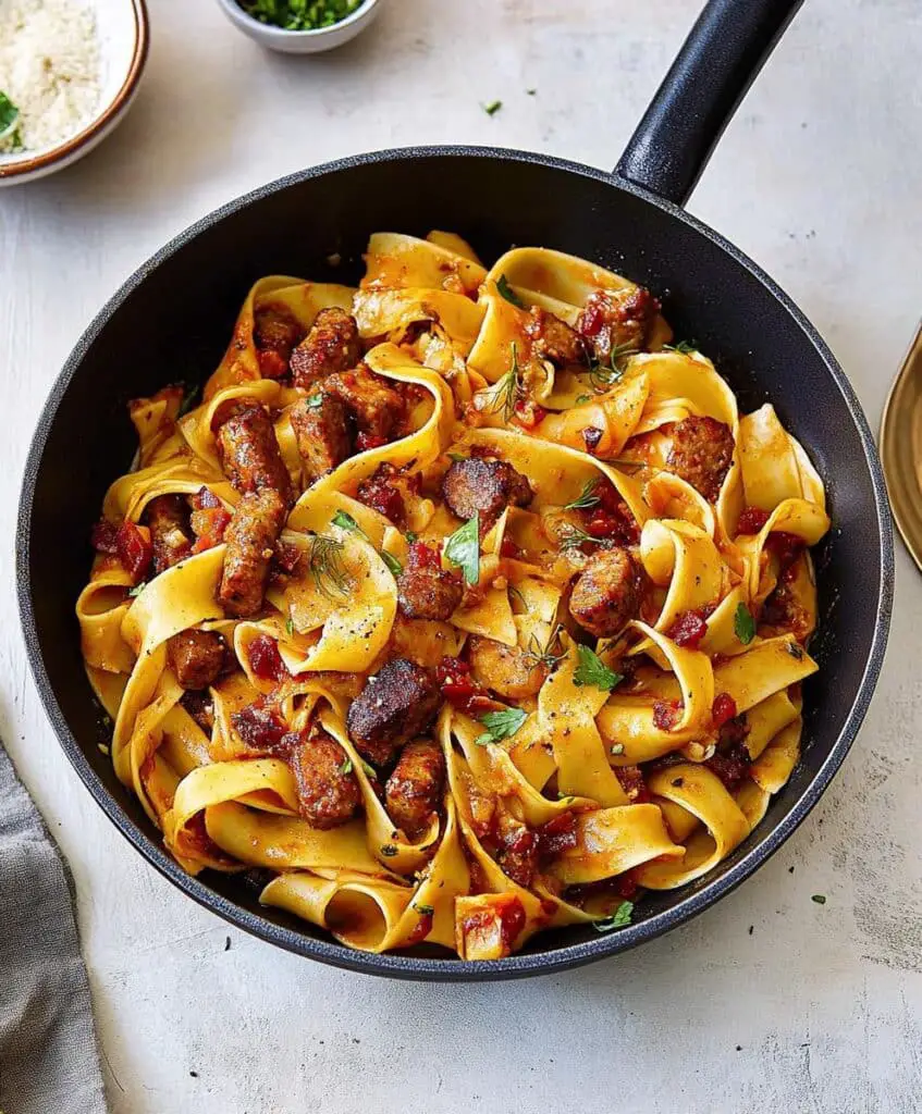 Creamy Calabrian Chili Pappardelle With Sausage & Fennel Recipe