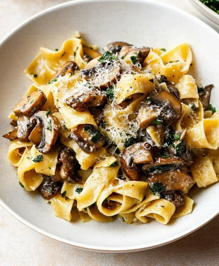 Garlic Mushroom Pasta Recipe