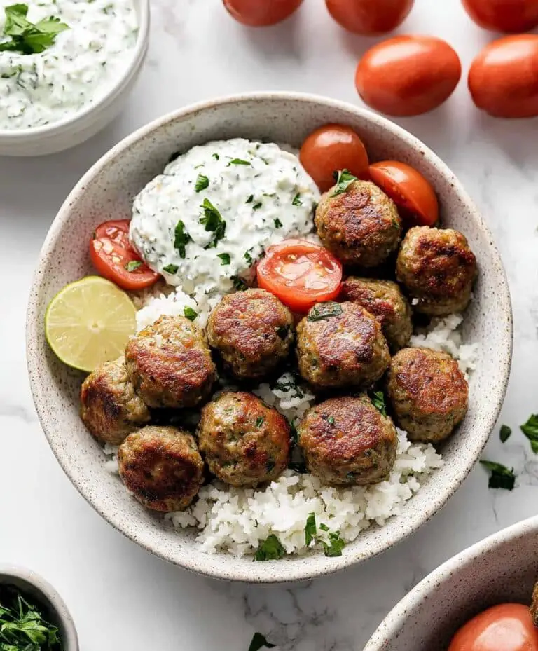 Greek Turkey Meatballs With Tzatziki Recipe