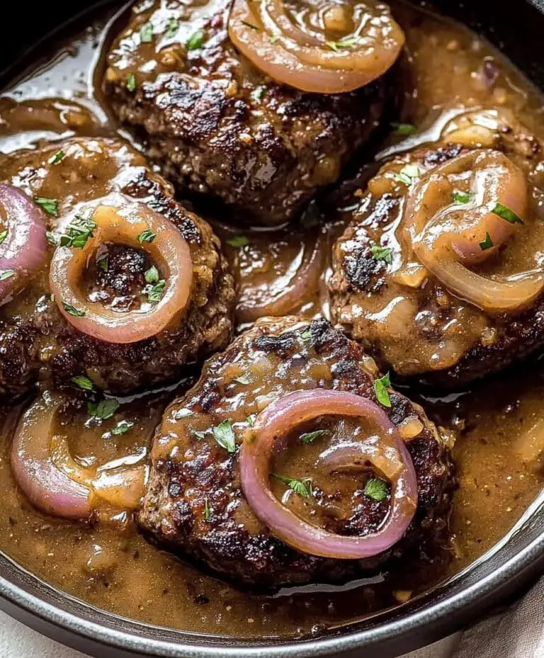 Hamburger Steak With Onion Gravy Recipe