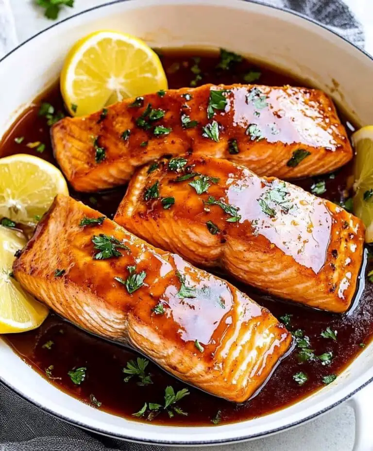 Honey Garlic Glazed Salmon Recipe