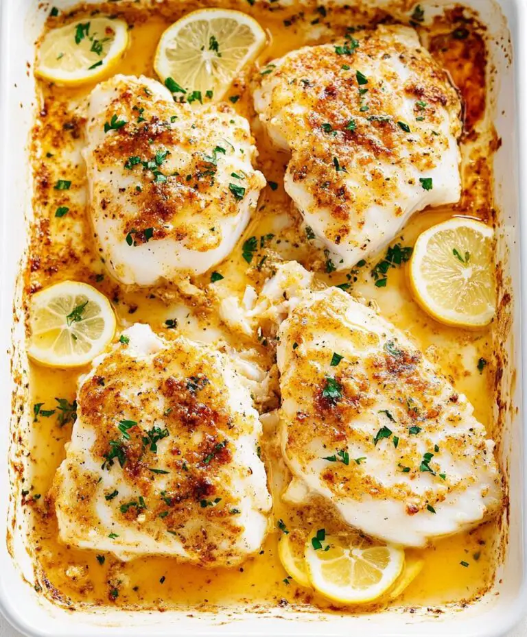 Lemon Butter Baked Cod Recipe