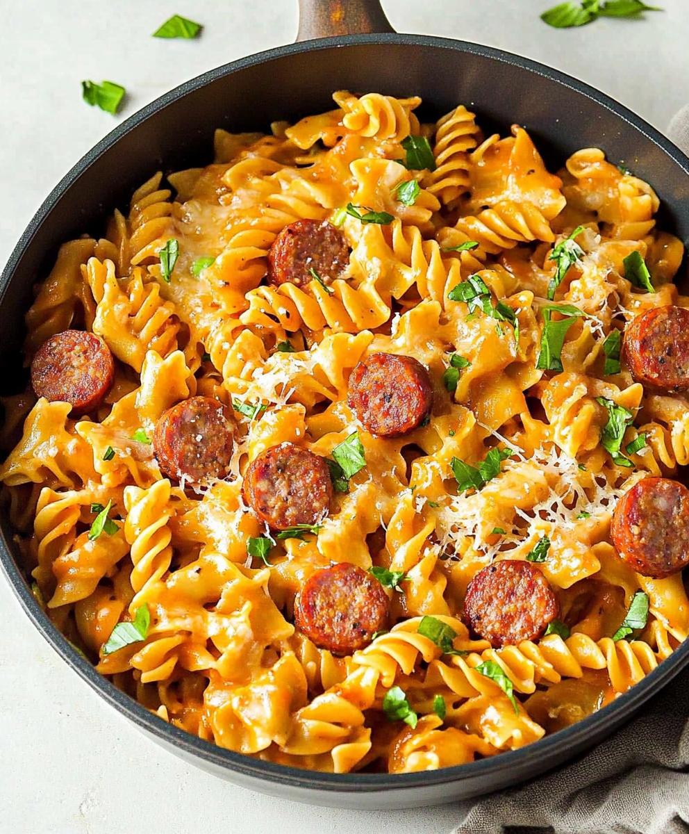 One Pot Smoked Sausage Pasta Recipe