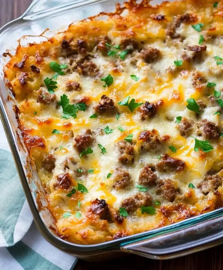 Sausage Hash Brown Breakfast Casserole Recipe