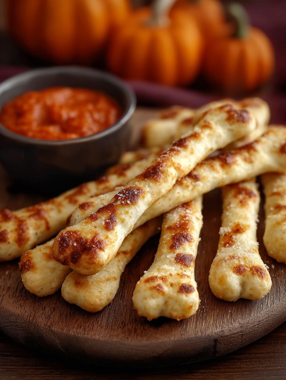 Cheesy Halloween Breadstick Bones Recipe