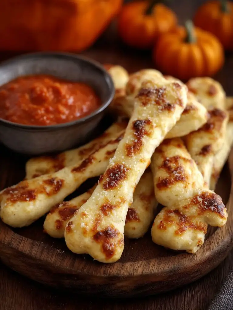 Cheesy Halloween Breadstick Bones Recipe