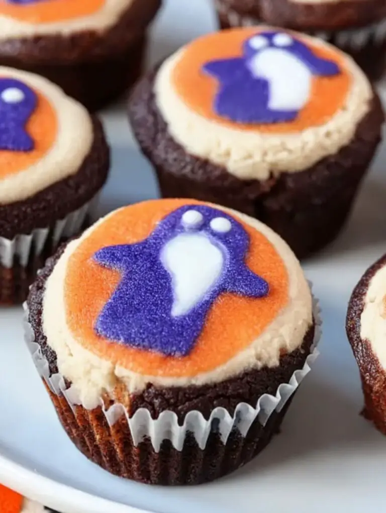 Halloween Pillsbury Ghost Sugar Cookie Brookie Cups Recipe