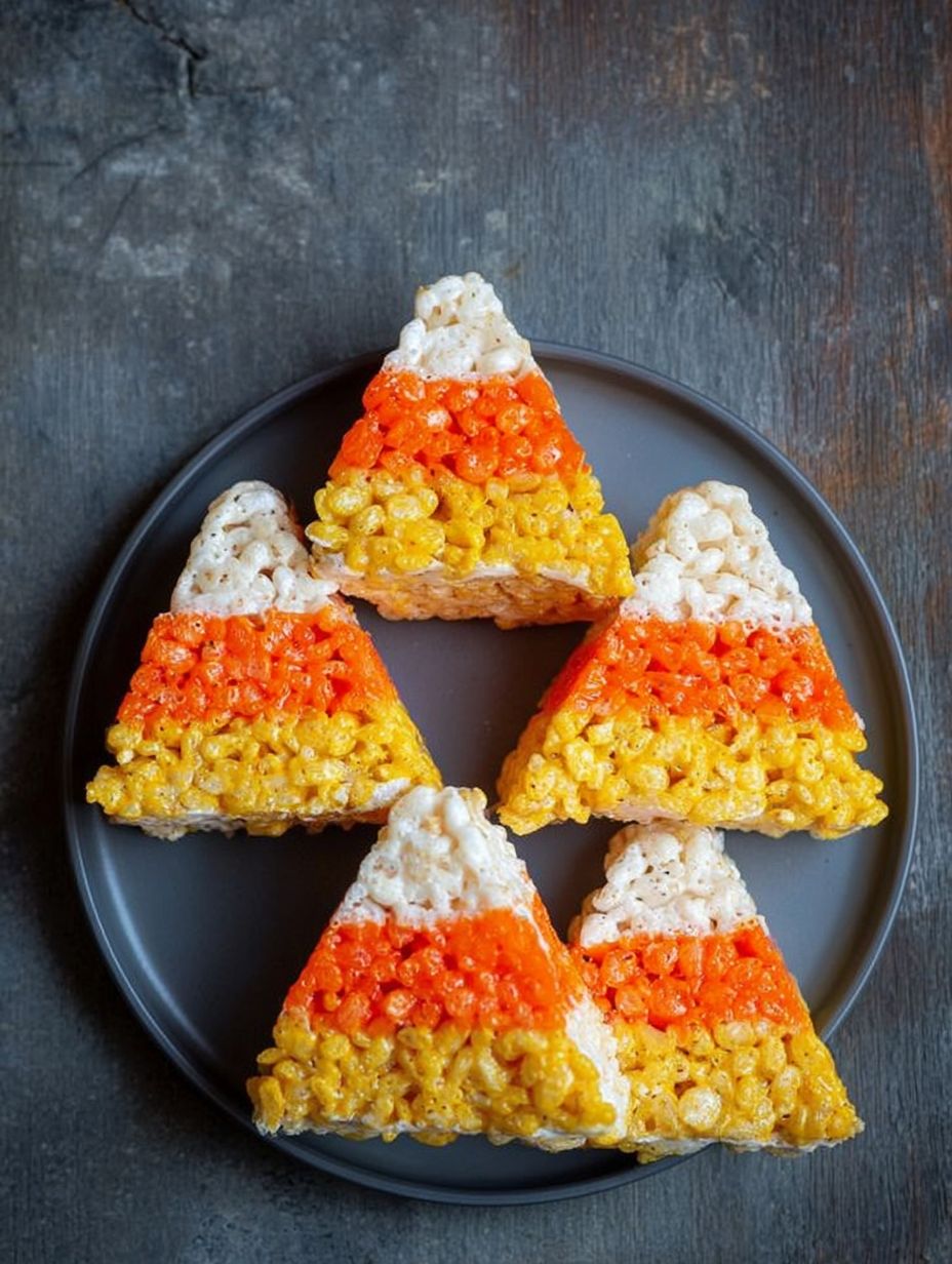 Candy Corn Rice Krispies Treats Recipe