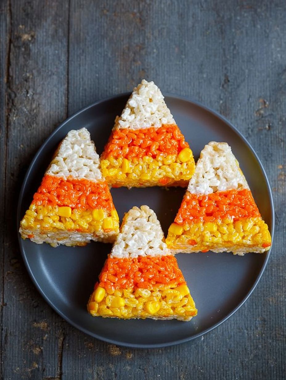Candy Corn Rice Krispies Treats Recipe