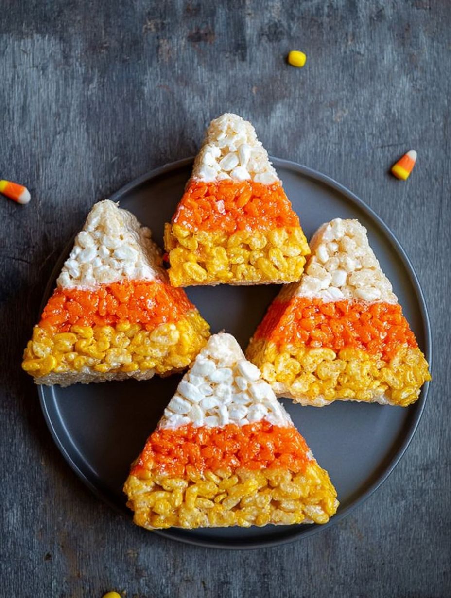 Candy Corn Rice Krispies Treats Recipe