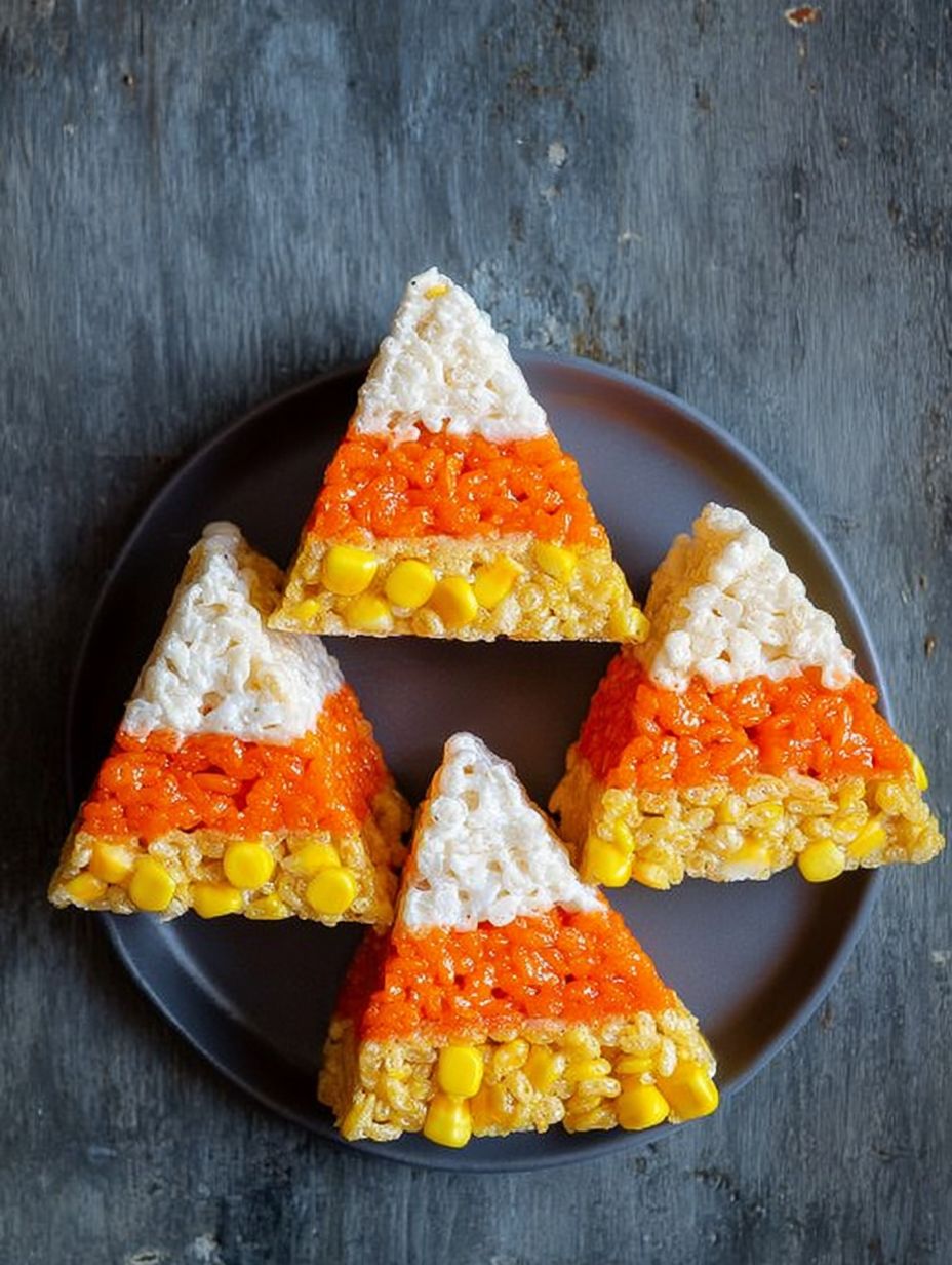 Candy Corn Rice Krispies Treats Recipe