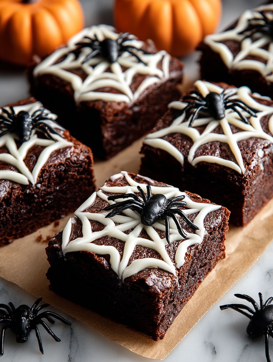 Spooky Spiderweb Brownies Recipe