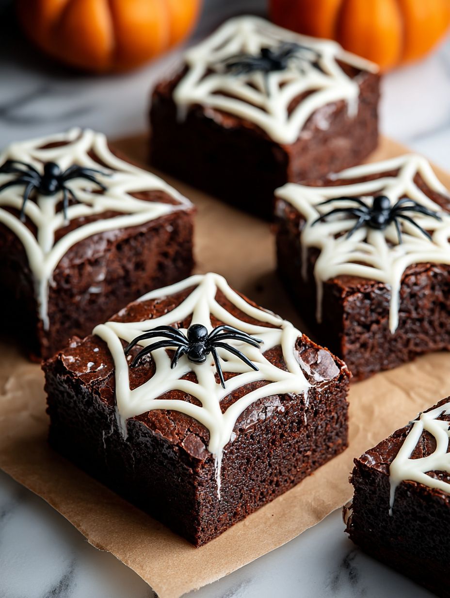 Spooky Spiderweb Brownies Recipe