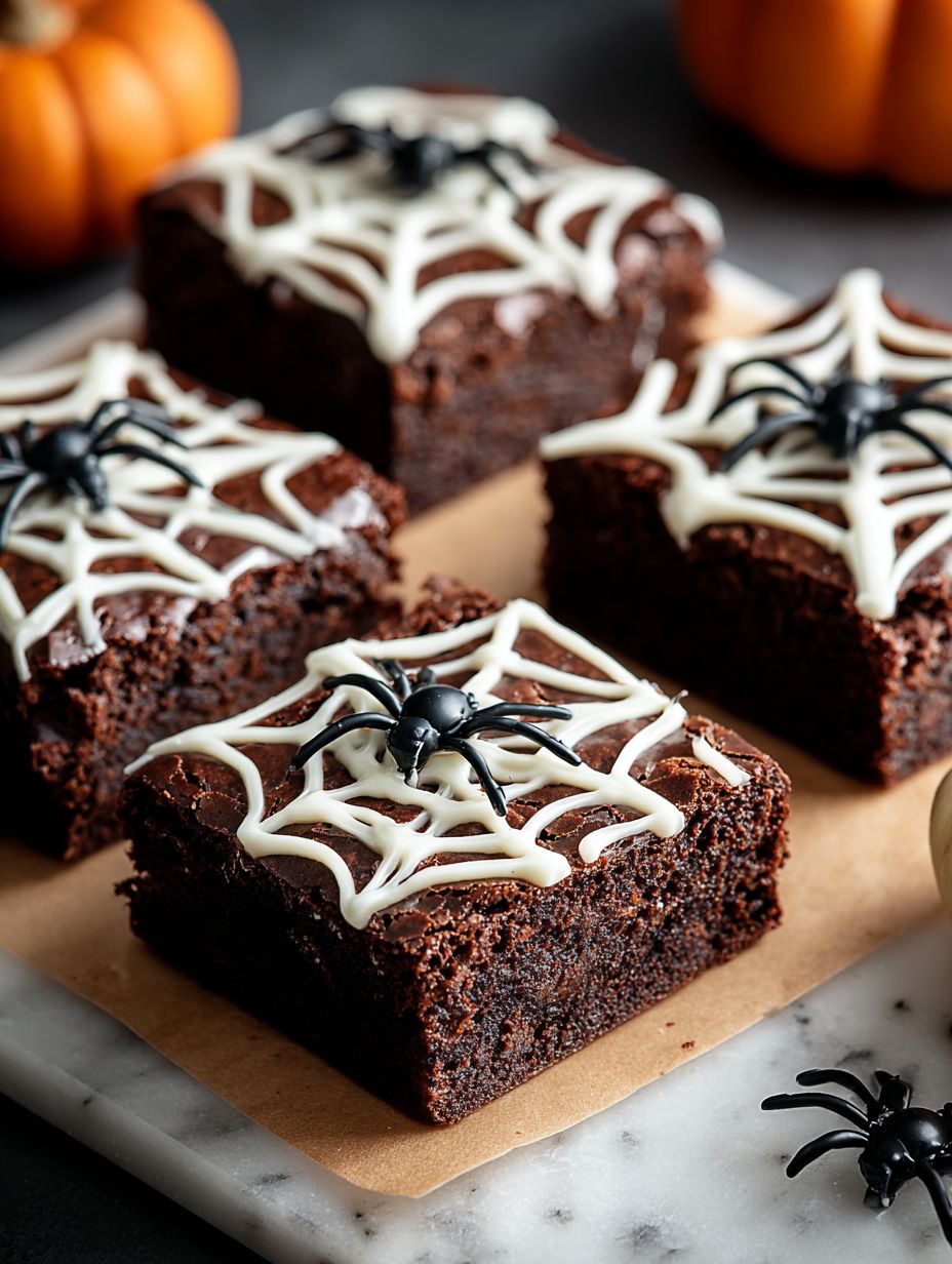 Spooky Spiderweb Brownies Recipe