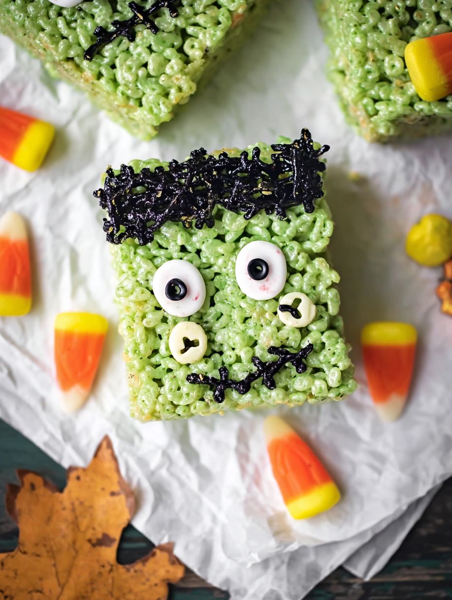Frankenstein Rice Krispie Treats Recipe