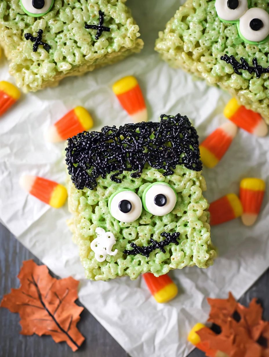 Frankenstein Rice Krispie Treats Recipe
