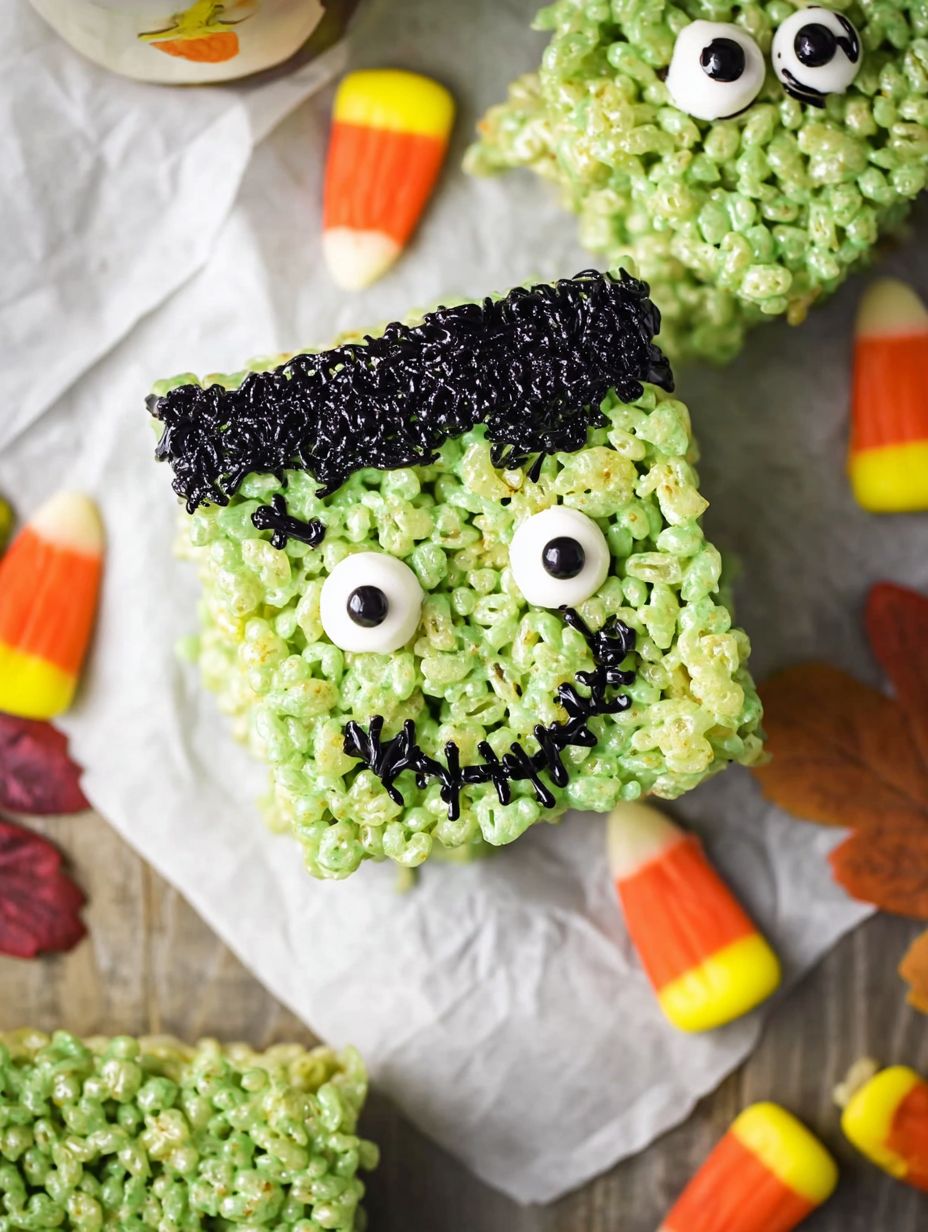 Frankenstein Rice Krispie Treats Recipe