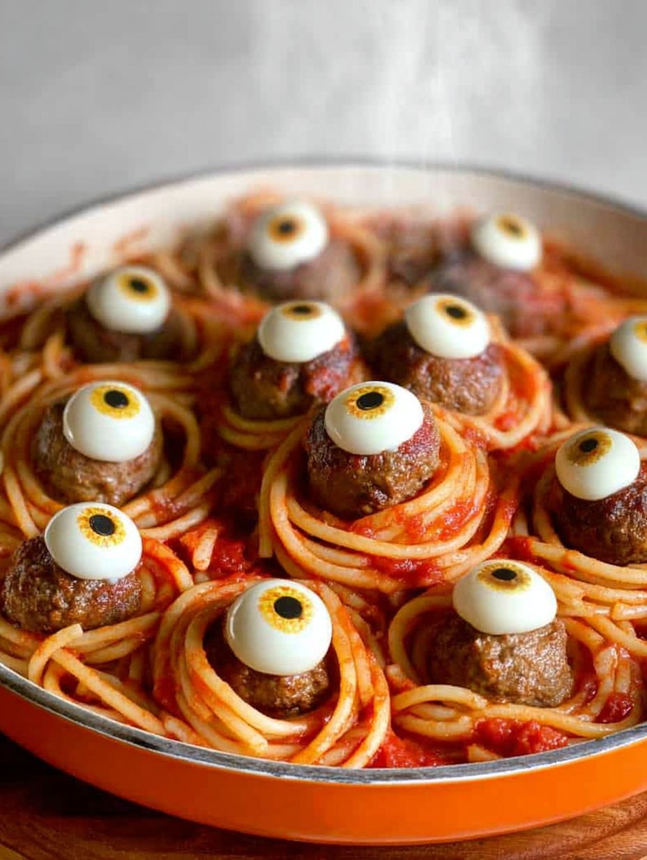 Eyeball Spaghetti And Meatballs Recipe