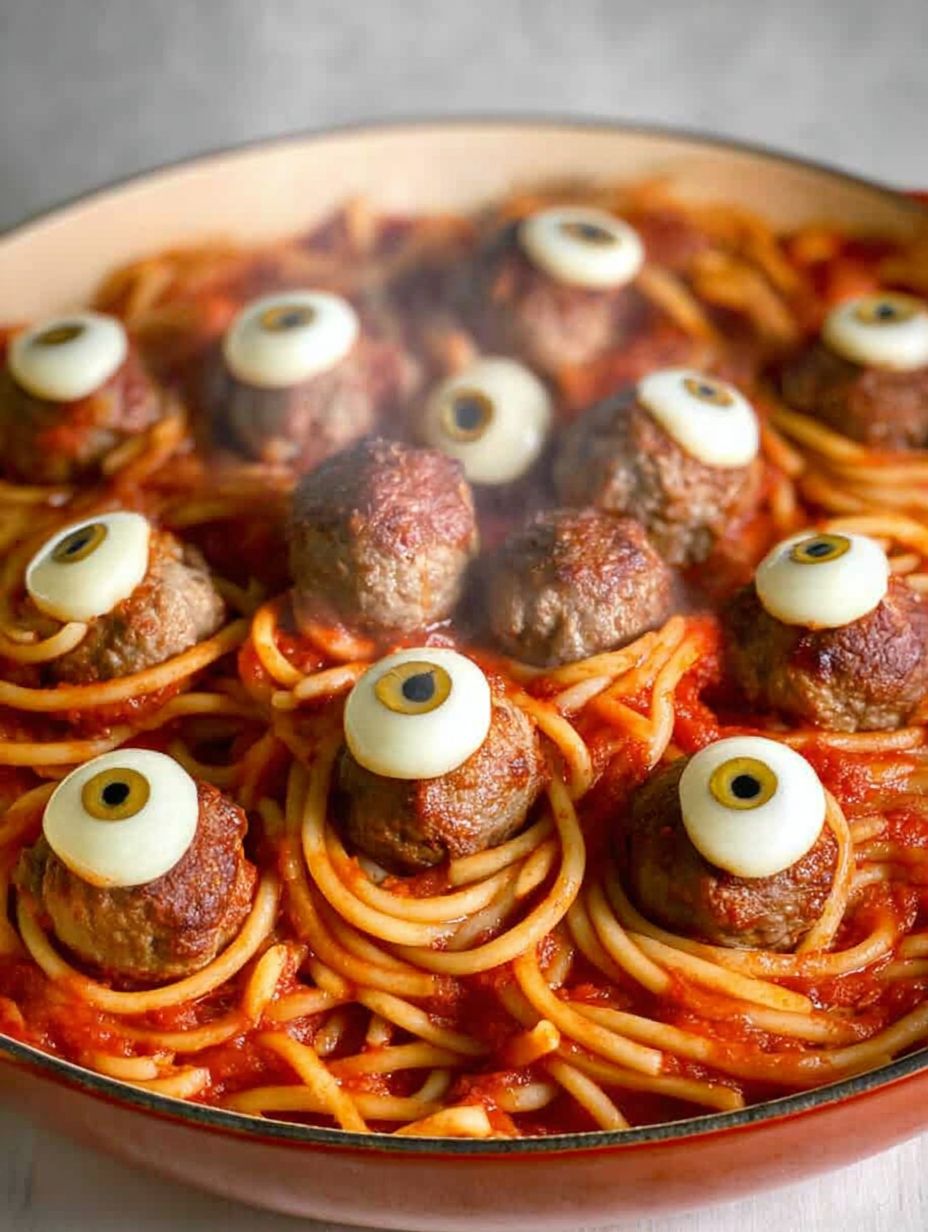 Eyeball Spaghetti And Meatballs Recipe