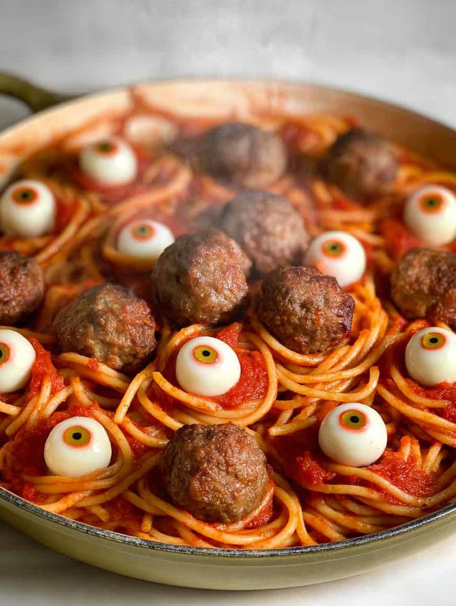 Eyeball Spaghetti And Meatballs Recipe
