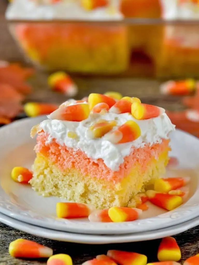 Candy Corn Poke Cake Recipe
