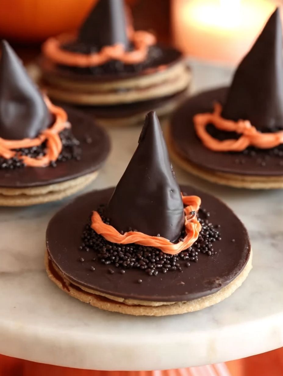 Easy Fudge Stripe Witch Hats For Halloween Recipe