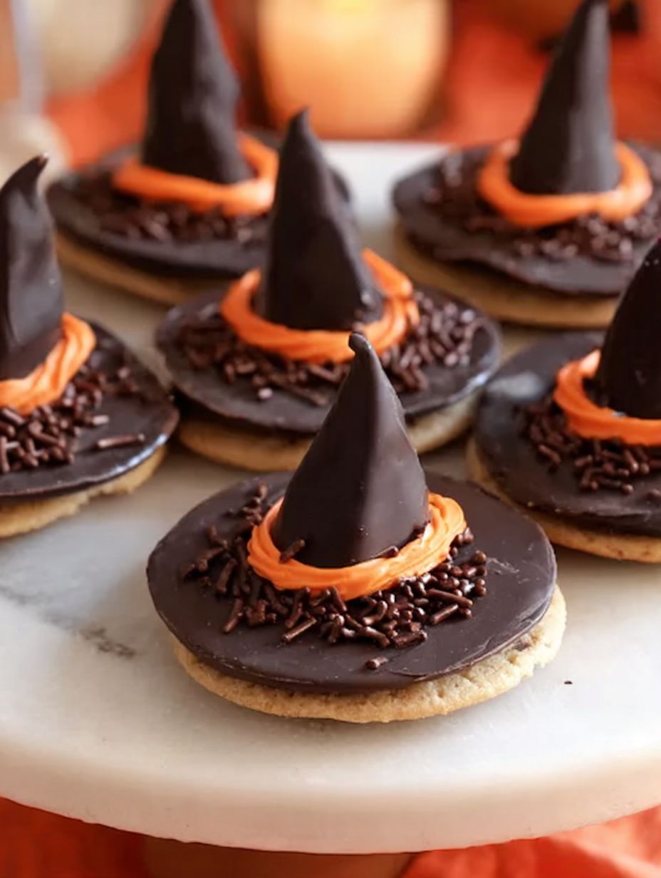 Easy Fudge Stripe Witch Hats For Halloween Recipe