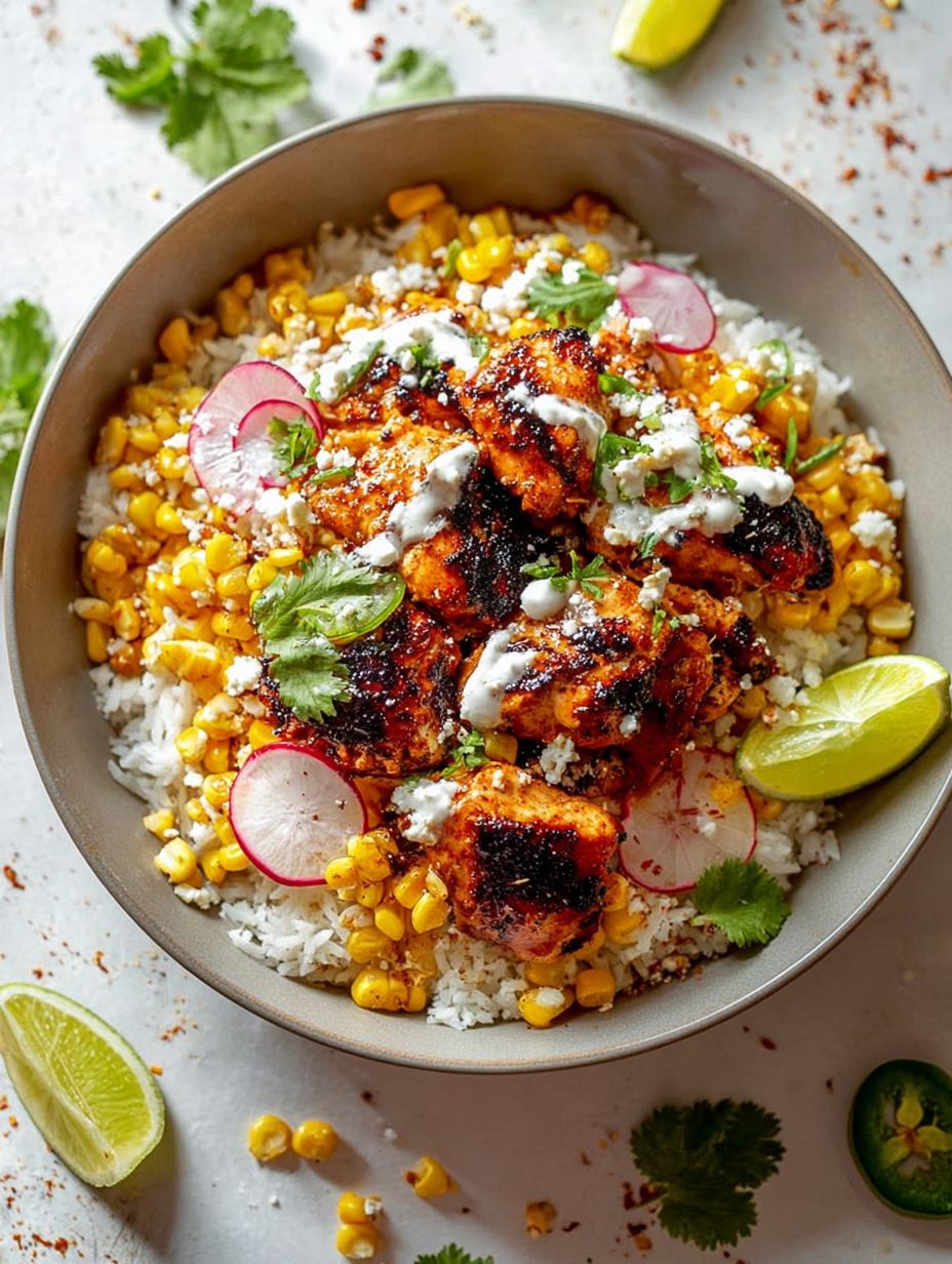 Street Corn Chicken Rice Bowl Recipe