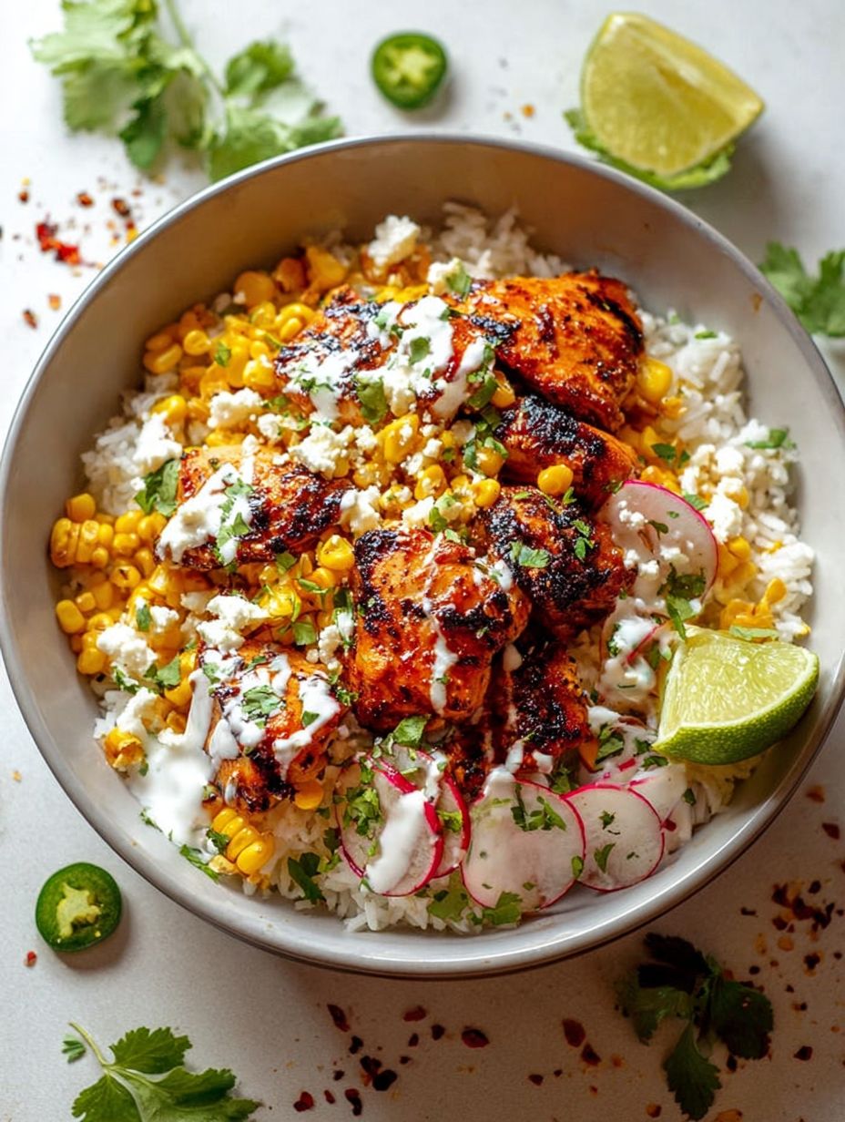 Street Corn Chicken Rice Bowl Recipe