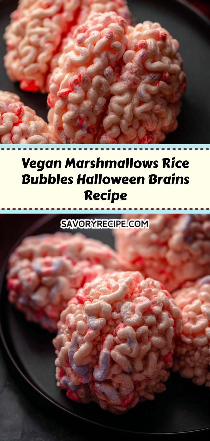Vegan Marshmallows Rice Bubbles Halloween Brains Recipe