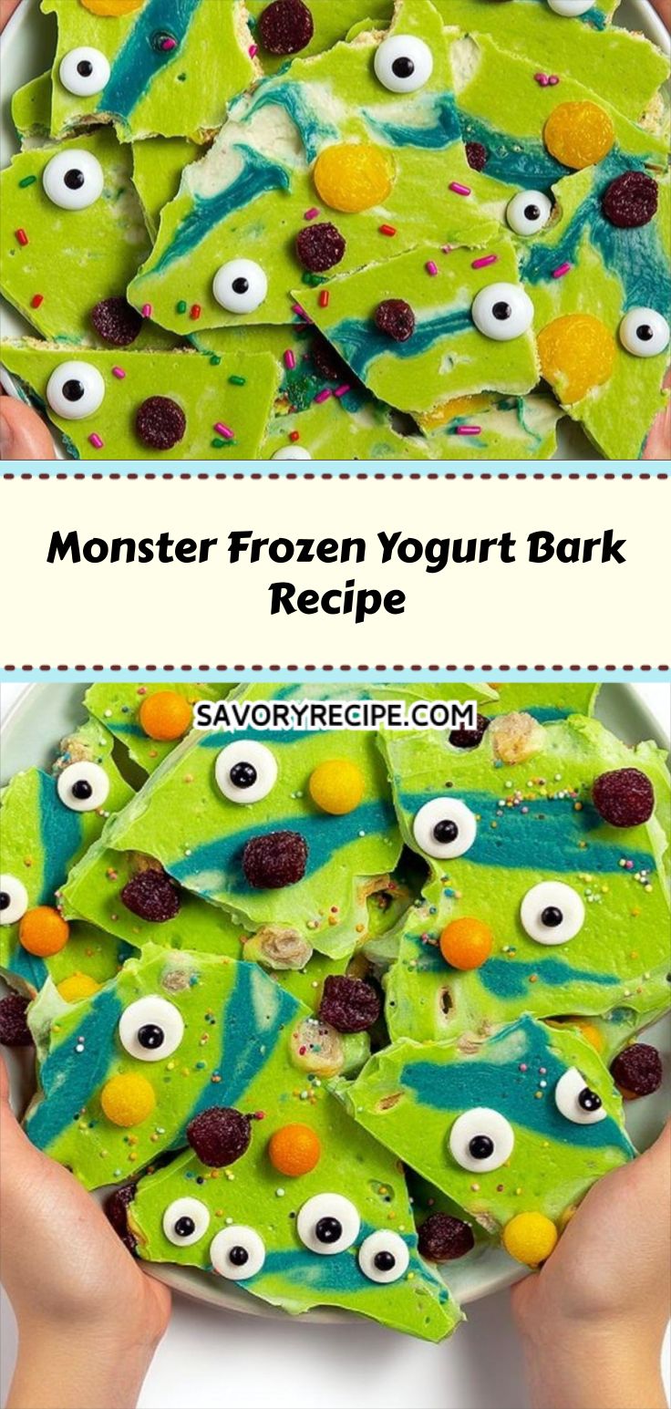 Monster Frozen Yogurt Bark Recipe