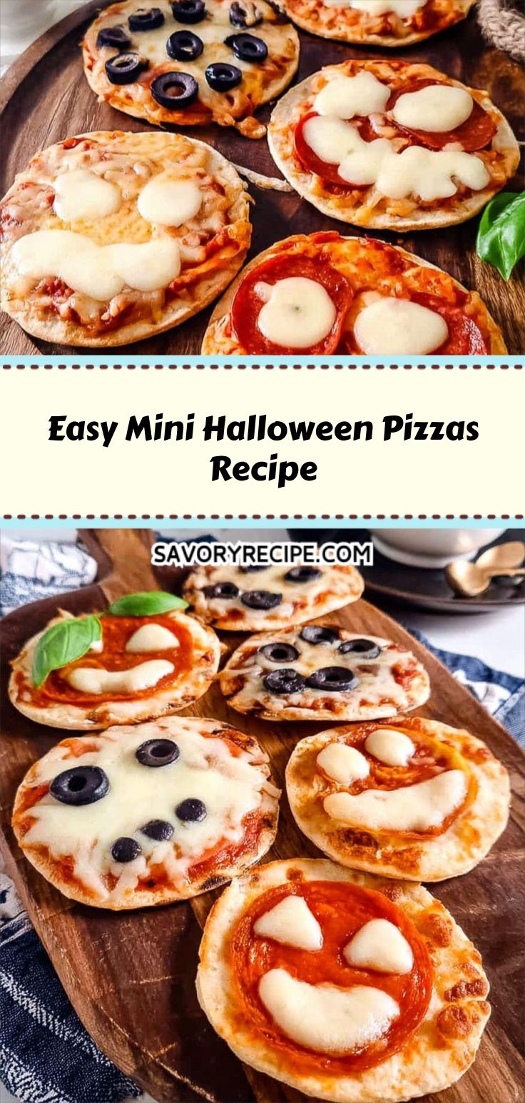 Easy Mini Halloween Pizzas Recipe