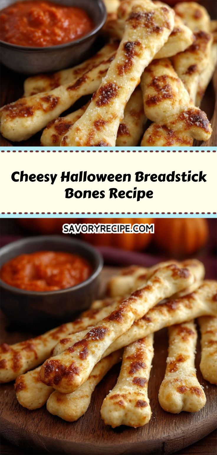 Cheesy Halloween Breadstick Bones Recipe
