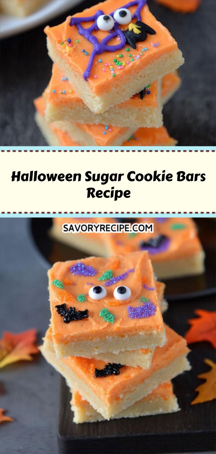 Halloween Sugar Cookie Bars Recipe