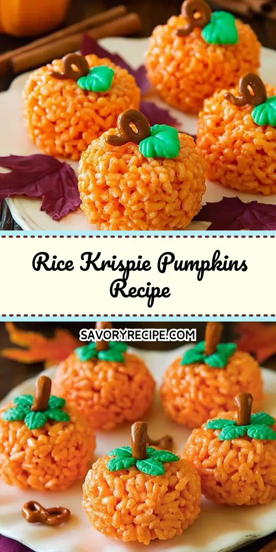 Rice Krispie Pumpkins Recipe