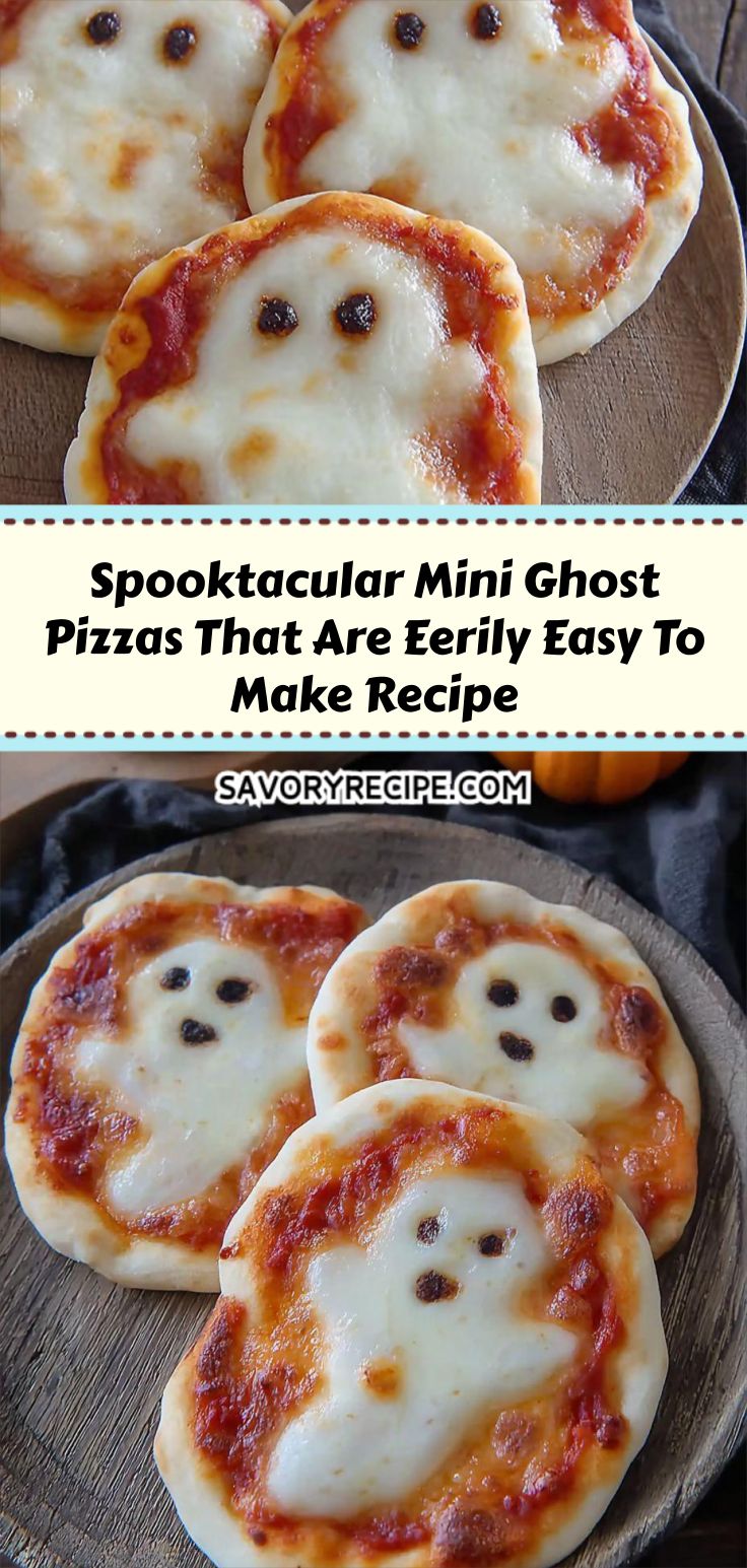 Spooktacular Mini Ghost Pizzas That Are Eerily Easy To Make Recipe