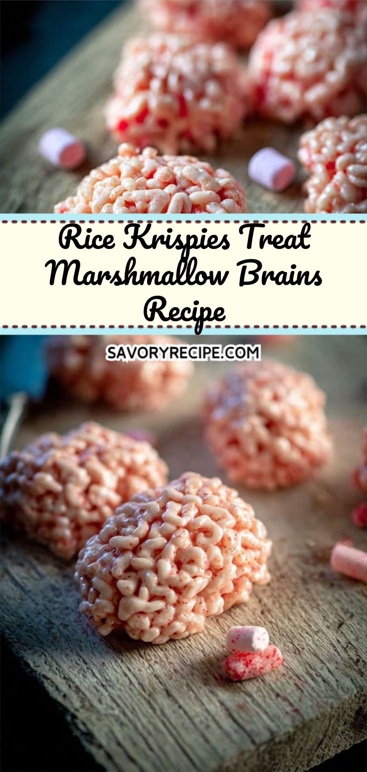Rice Krispies Treat Marshmallow Brains Recipe
