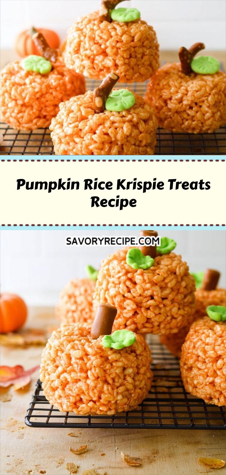 Pumpkin Rice Krispie Treats Recipe